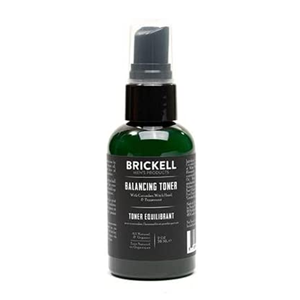 Brickell Men's Balancing Toner for Men, Natural and Organic Alcohol-Free Cucumber, Mint Facial Toner with Witch Hazel, 2 Ounce, Scented