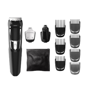 Philips Norelco Multigroomer All-in-One Trimmer Series 3000, 13 Piece Mens Grooming Kit, for Beard, Face, Nose, and Ear Hair Trimmer and Hair Clipper, NO Blade Oil Needed