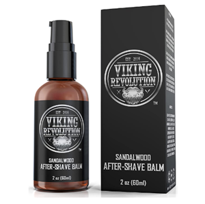 Viking Revolution Luxury After-Shave Balm for Men - Premium After-Shave Lotion - Soothes and Moisturizes Face After Shaving - Eliminates Razor Burn for A Silky Smooth Finish - Sandalwood Scent